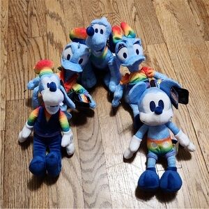 Disney Blue and Rainbow Plush Toy Collection